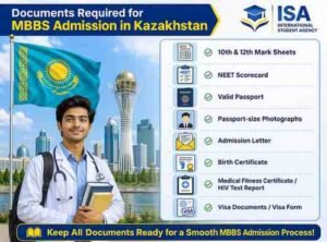 documents required for mbbs admission in kazakhstan