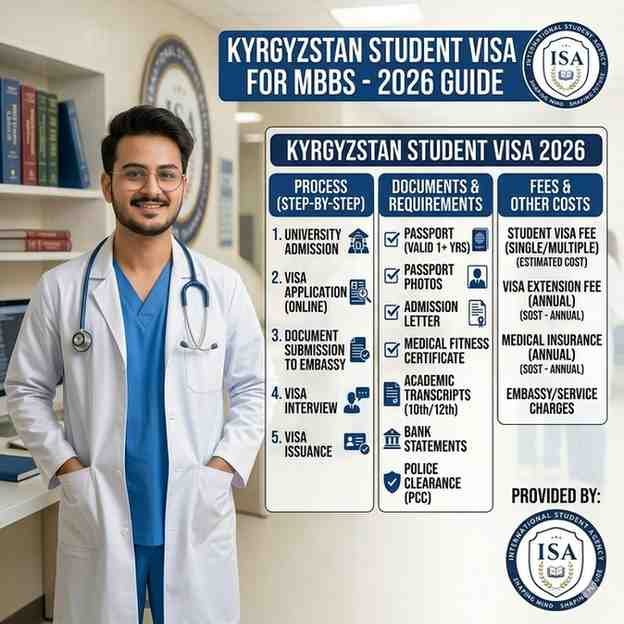 Kyrgyzstan Student Visa for MBBS – Process, Documents & Fees 2026