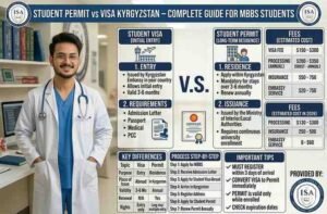 Read more about the article Student Permit vs Visa in Kyrgyzstan – MBBS Guide