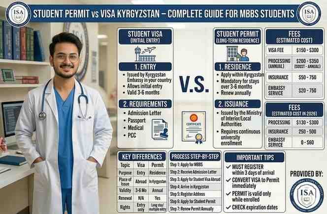 Student Permit vs Visa in Kyrgyzstan – MBBS Guide