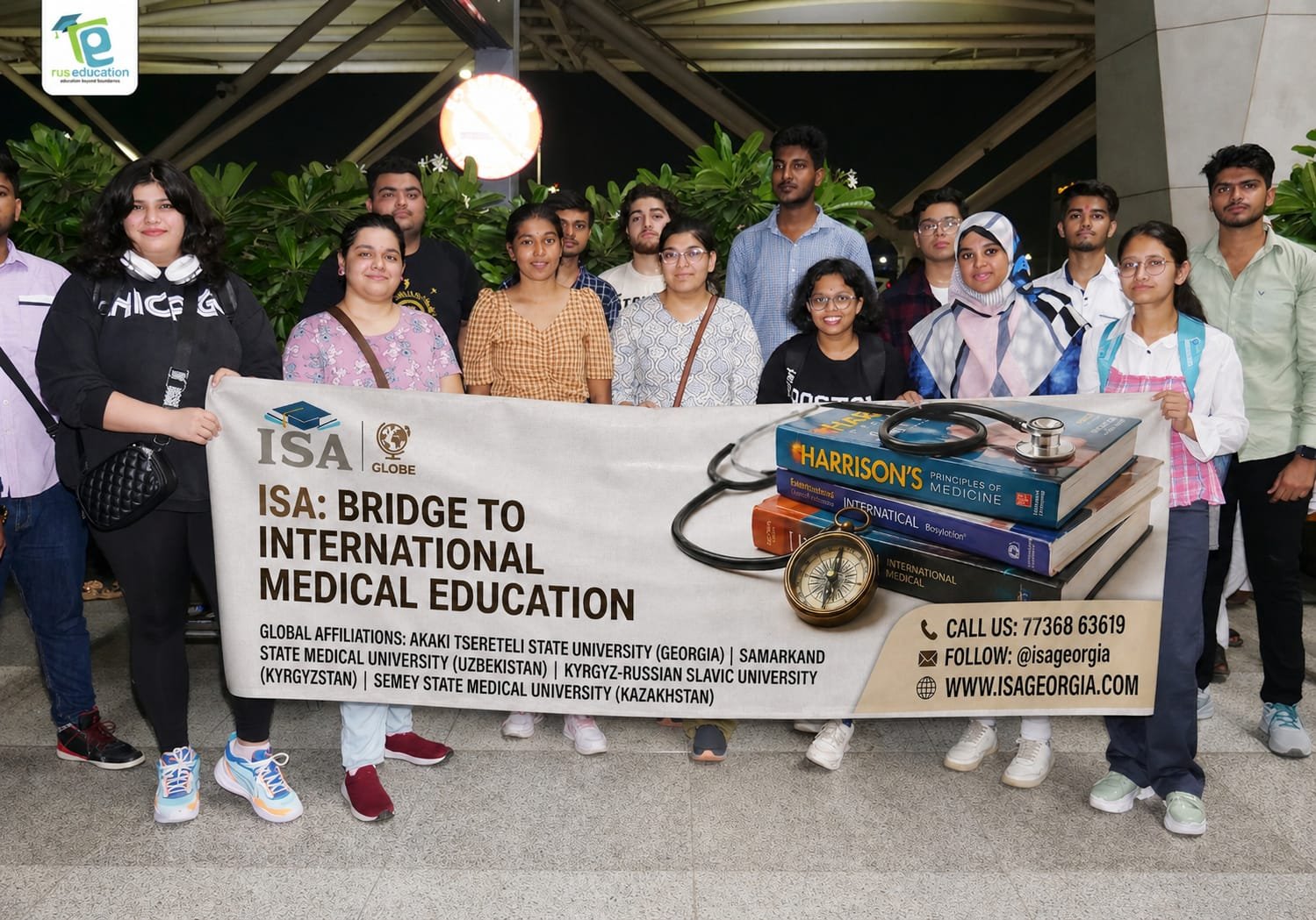 Indian students receiving Russia guidance