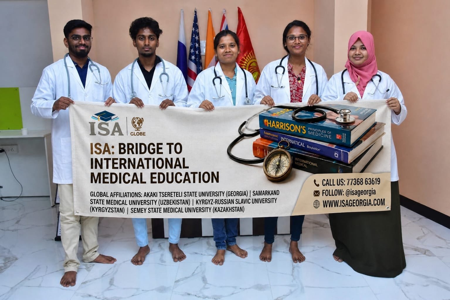 Indian students beginning their MBBS abroad journey