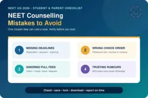 Read more about the article NEET Counselling Mistakes 2026: 10 Errors to Avoid